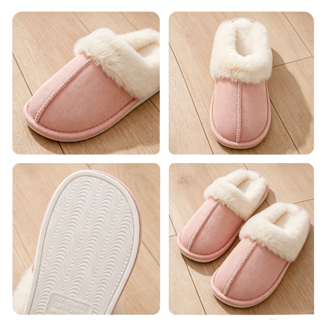 The Cloudies US | Winter Fuzzy Cross-Band Slippers for Women & Men
