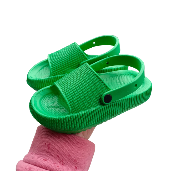 THE MINI CLOUDIES | KIDS' SUMMER SLIDES WITH SECURE BACK STRAP