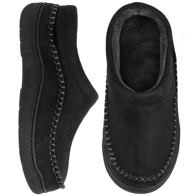 THE CLOUDIES | MEN'S SUEDE WIDE-FIT MOCCASIN SLIPPERS WITH ARCH SUPPORT