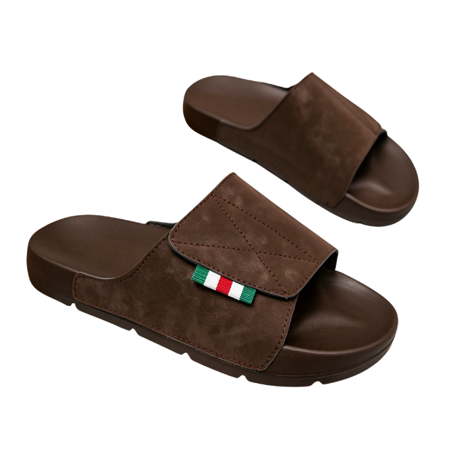 THE CLOUDIES | MEN'S SUMMER CORK SLIDES - LIGHTWEIGHT WATERPROOF BEACH SLIPPERS