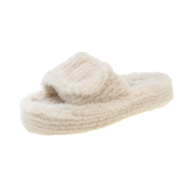 THE CLOUDIES | PLATFORM FUR SLIPPERS - COZY WINTER SLIDES