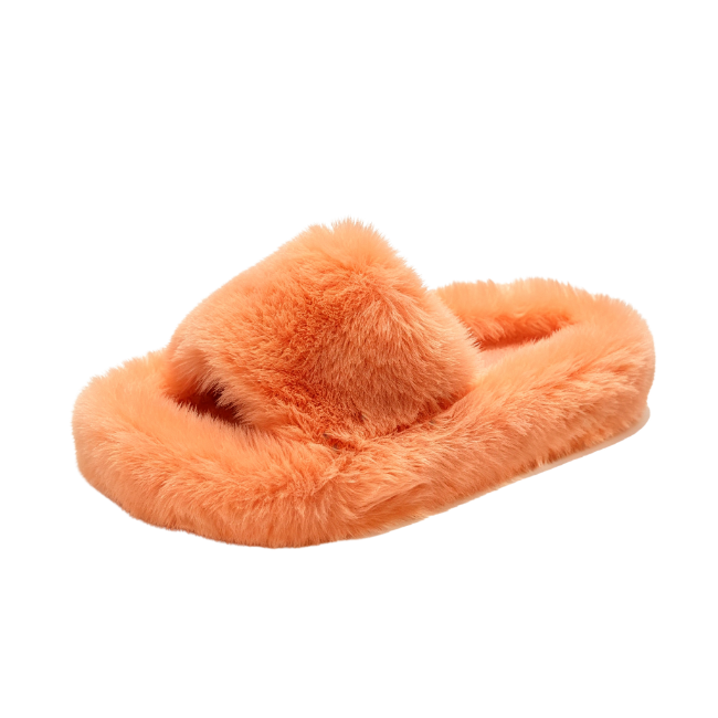 The Cloudies US | Winter Fuzzy Cross-Band Slippers for Women