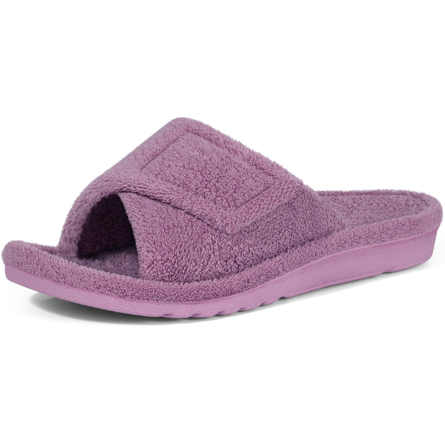THE CLOUDIES | WOMEN'S ORTHOPEDIC FLEECE SLIDES - ADJUSTABLE INDOOR/OUTDOOR WINTER SLIPPERS