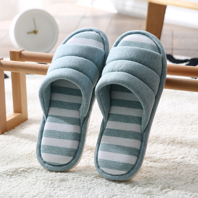 The Cloudies US | Unisex Cotton Linen Indoor Slippers with Silent Anti-Slip Sole