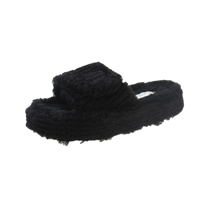 THE CLOUDIES | PLATFORM FUR SLIPPERS - COZY WINTER SLIDES