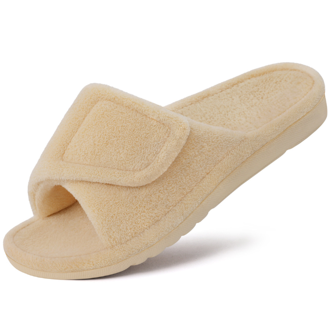 THE CLOUDIES | WOMEN'S ORTHOPEDIC FLEECE SLIDES - ADJUSTABLE INDOOR/OUTDOOR WINTER SLIPPERS