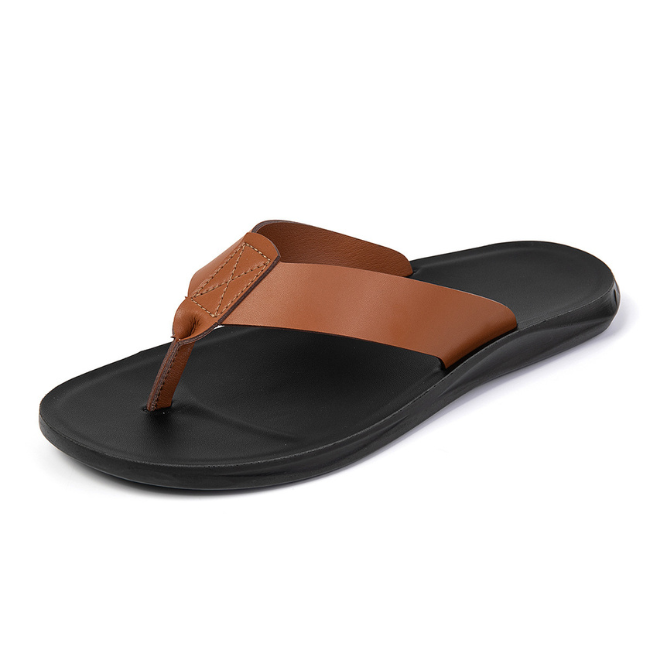 THE CLOUDIES | MEN'S FASHION BEACH FLIP FLOPS - SOFT CUSHION SOLE SUMMER SLIPPERS