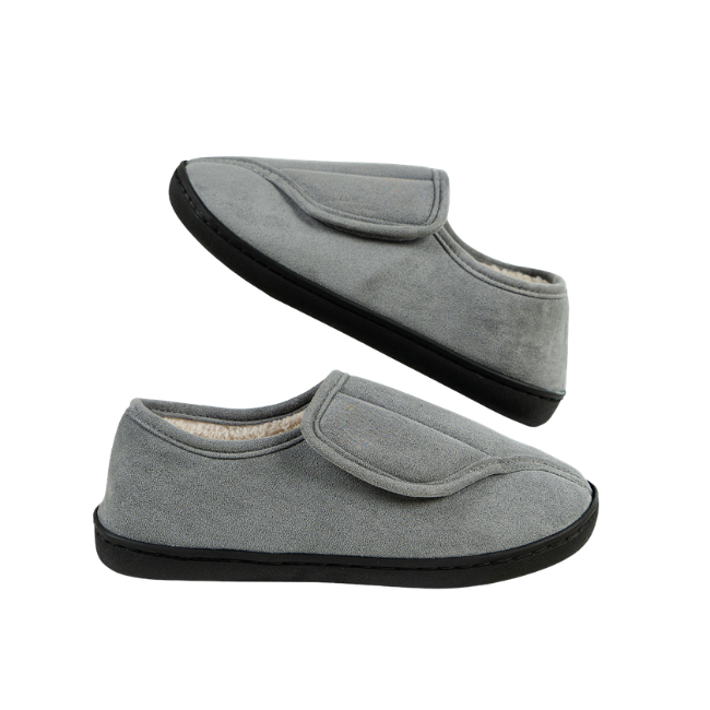 THE CLOUDIES | ORTHOPEDIC WINTER SLIPPERS - ADJUSTABLE HOOK & LOOP FLEECE WARM RECOVERY SHOES FOR MEN & WOMEN