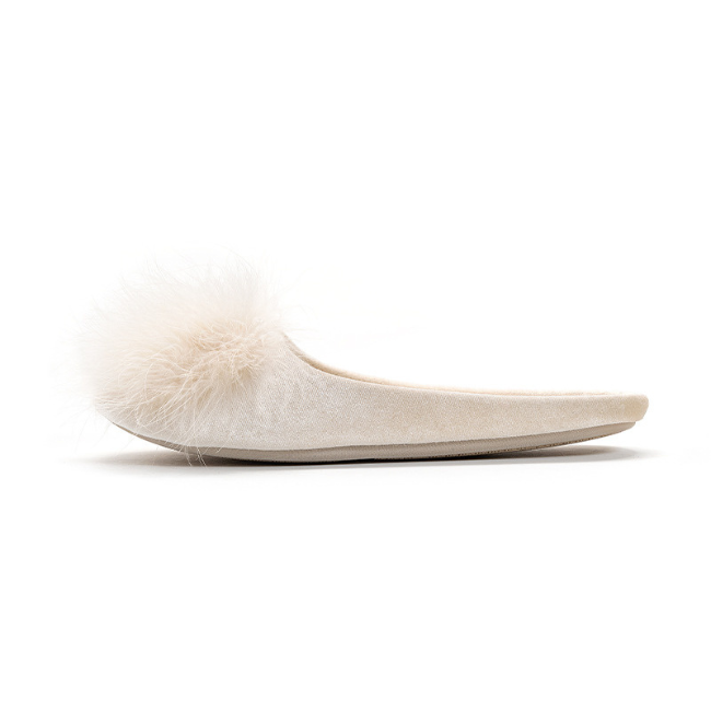 The Cloudies US | Elegant Turkey Feather Fluffy Indoor Slippers