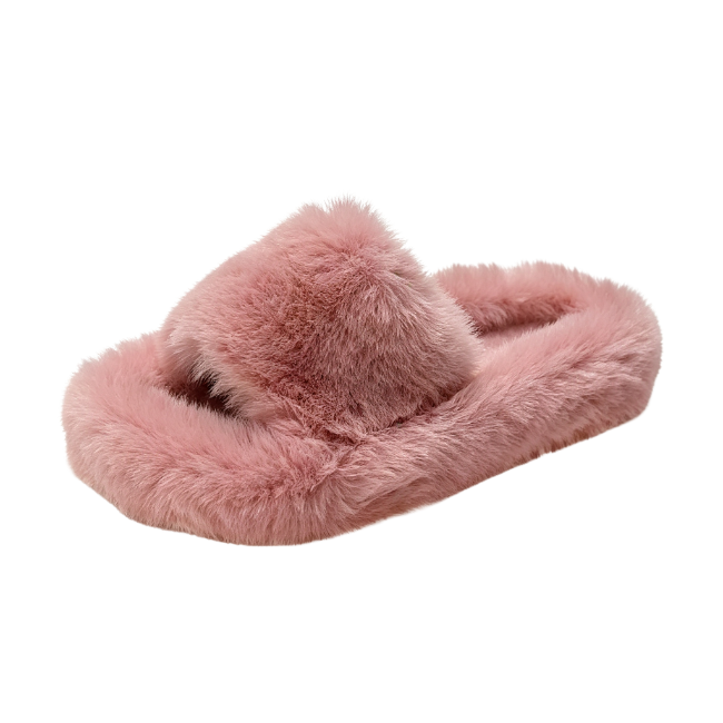 The Cloudies US | Winter Fuzzy Cross-Band Slippers for Women