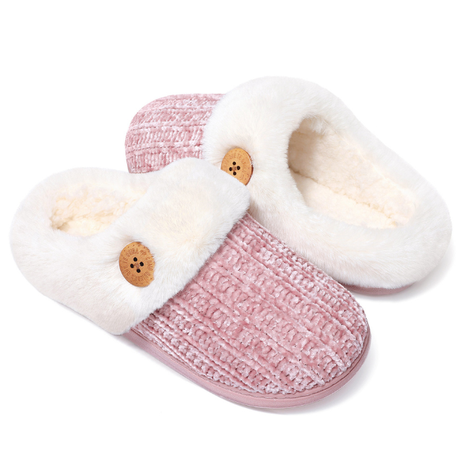 The Cloudies US | Women's Cozy Fluffy Slippers - Winter Warm Indoor House Shoes