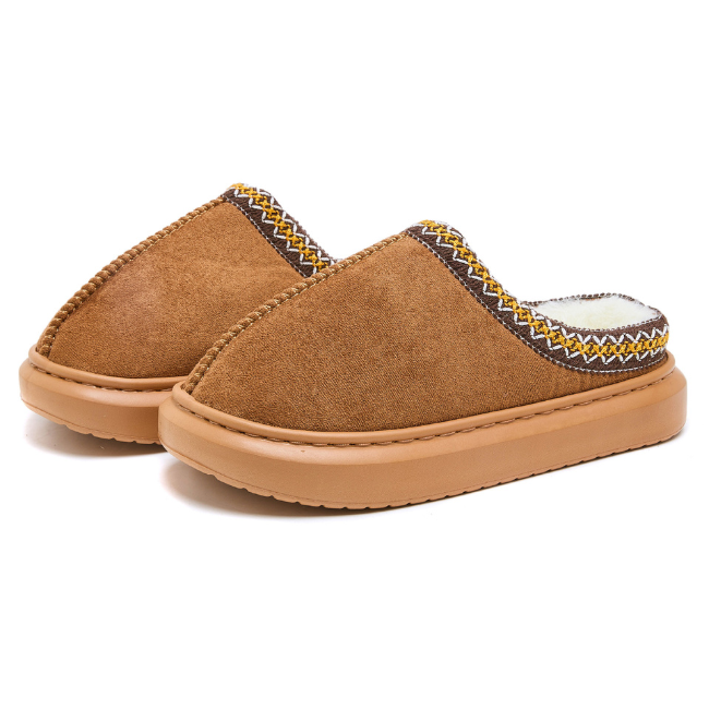 THE CLOUDIES | ETHNO-CHIC WINTER SLIPPERS WITH PLUSH LINING & THICK SOLE
