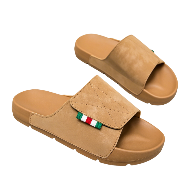 THE CLOUDIES | MEN'S SUMMER CORK SLIDES - LIGHTWEIGHT WATERPROOF BEACH SLIPPERS