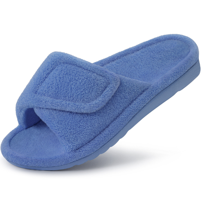 THE CLOUDIES | WOMEN'S ORTHOPEDIC FLEECE SLIDES - ADJUSTABLE INDOOR/OUTDOOR WINTER SLIPPERS