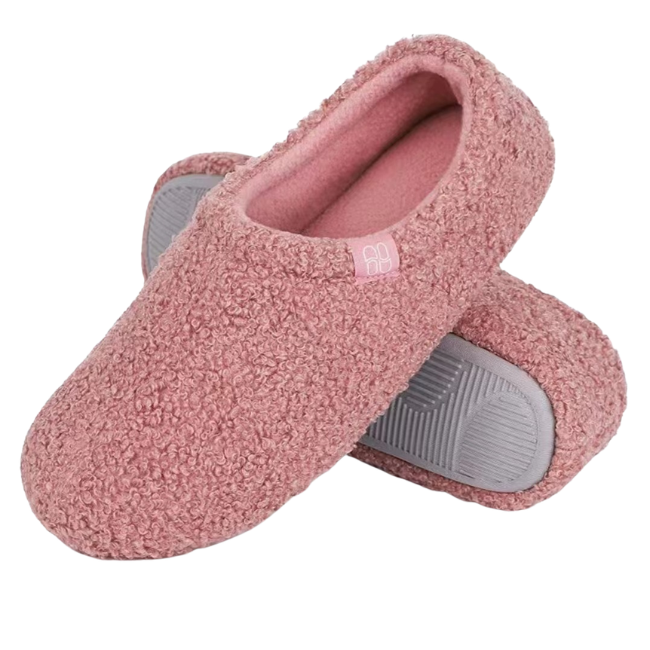The Cloudies US | Unisex Teddy Fleece Full Back Cozy Indoor Slippers