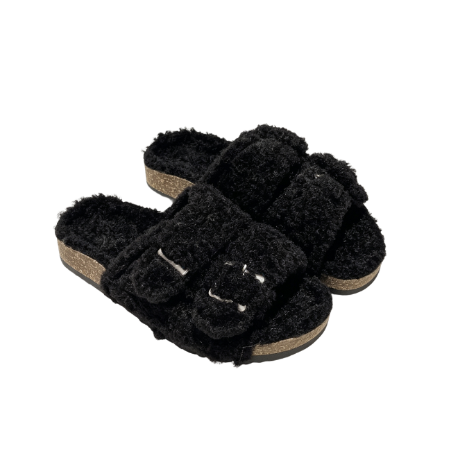 The Cloudies US | Cozy Double-Buckle Fleece Birkenstock Slippers