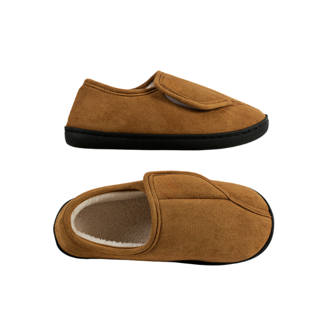 THE CLOUDIES | ORTHOPEDIC WINTER SLIPPERS - ADJUSTABLE HOOK & LOOP FLEECE WARM RECOVERY SHOES FOR MEN & WOMEN