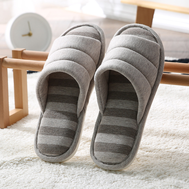 The Cloudies US | Unisex Cotton Linen Indoor Slippers with Silent Anti-Slip Sole