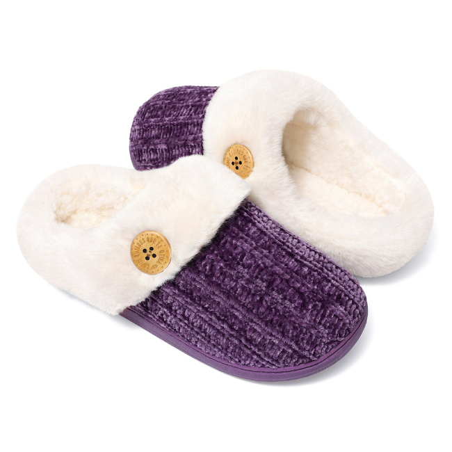 The Cloudies US | Women's Cozy Fluffy Slippers - Winter Warm Indoor House Shoes