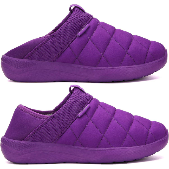 THE CLOUDIES | WARM WINTER SLIPPERS WITH CONVERTIBLE HEEL - INDOOR OUTDOOR COMFY HOUSE SHOES