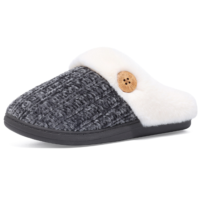 The Cloudies US | Women's Cozy Fluffy Slippers - Winter Warm Indoor House Shoes