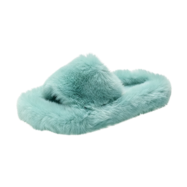 The Cloudies US | Winter Fuzzy Cross-Band Slippers for Women