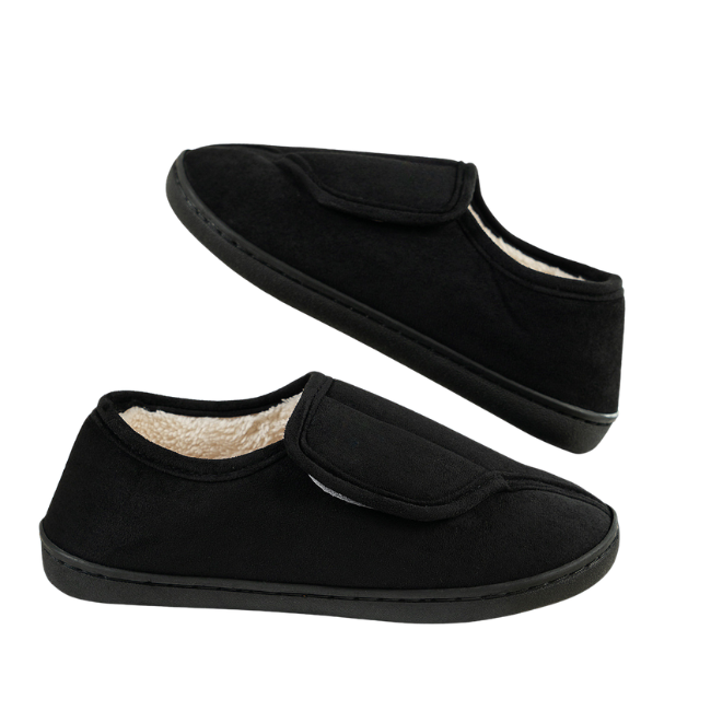 THE CLOUDIES | ORTHOPEDIC WINTER SLIPPERS - ADJUSTABLE HOOK & LOOP FLEECE WARM RECOVERY SHOES FOR MEN & WOMEN