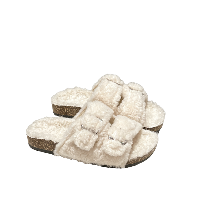 The Cloudies US | Cozy Double-Buckle Fleece Birkenstock Slippers