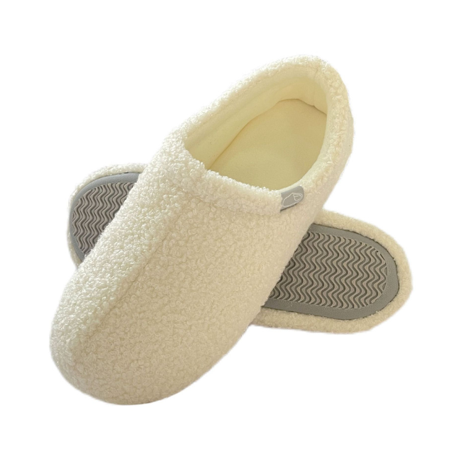 The Cloudies US | Unisex Teddy Fleece Full Back Cozy Indoor Slippers