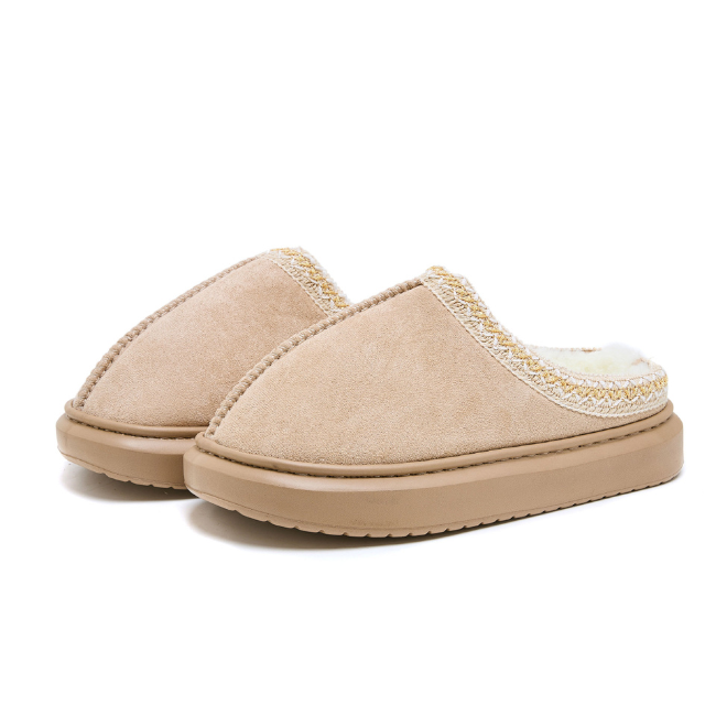 THE CLOUDIES | ETHNO-CHIC WINTER SLIPPERS WITH PLUSH LINING & THICK SOLE