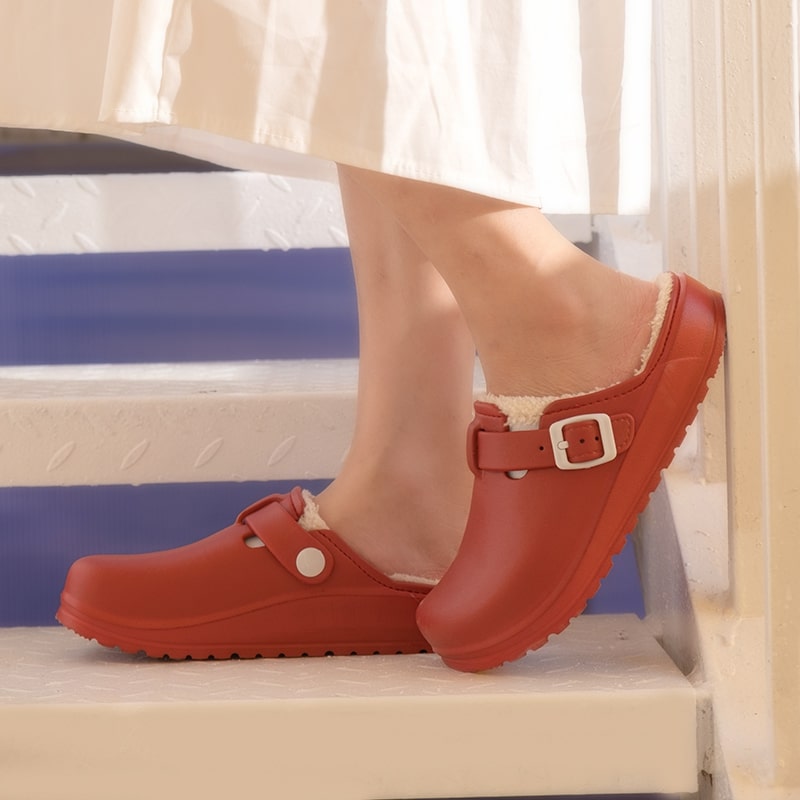 FUR-LINED CLOUD CLOGS – THICK SOLE NON-SLIP ORTHOPEDIC EVA SLIPPERS