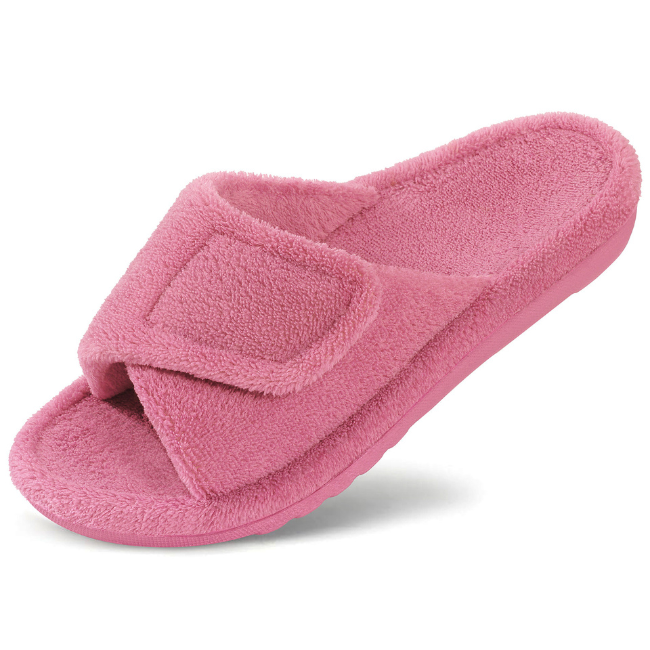 THE CLOUDIES | WOMEN'S ORTHOPEDIC FLEECE SLIDES - ADJUSTABLE INDOOR/OUTDOOR WINTER SLIPPERS