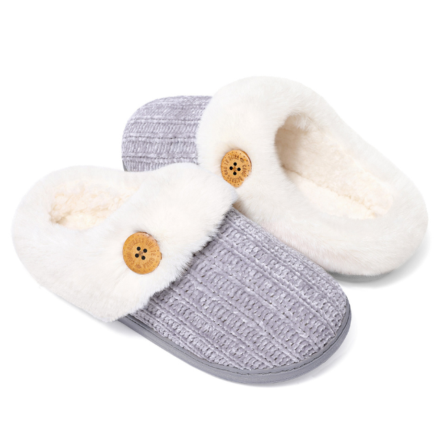 The Cloudies US | Women's Cozy Fluffy Slippers - Winter Warm Indoor House Shoes