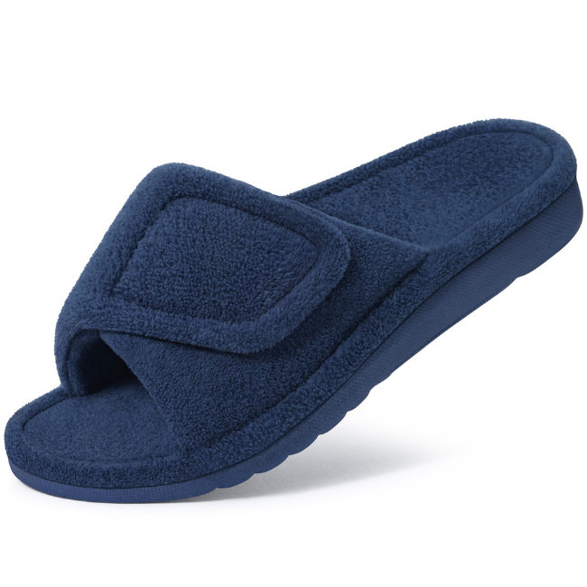 THE CLOUDIES | WOMEN'S ORTHOPEDIC FLEECE SLIDES - ADJUSTABLE INDOOR/OUTDOOR WINTER SLIPPERS