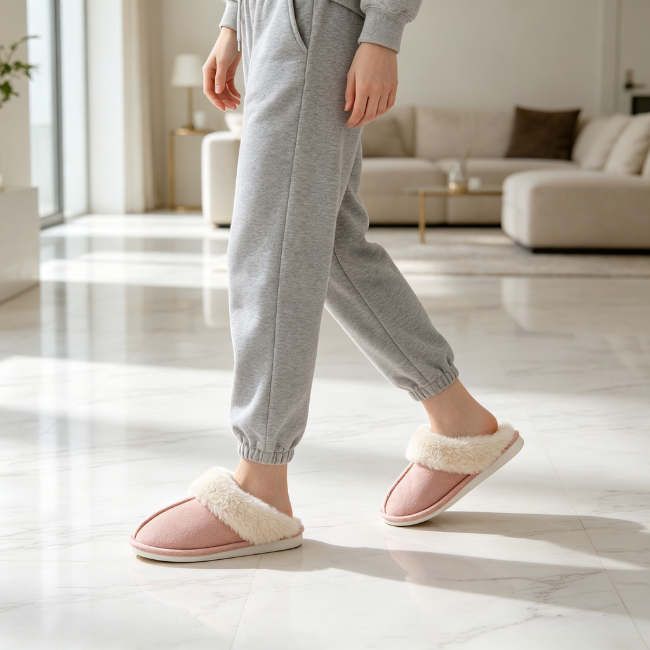 The Cloudies US | Winter Fuzzy Cross-Band Slippers for Women & Men