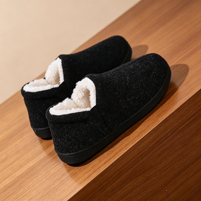 The Cloudies | Fleece Lined Full-Back Winter Slippers - Non-Slip Indoor Outdoor House Shoes