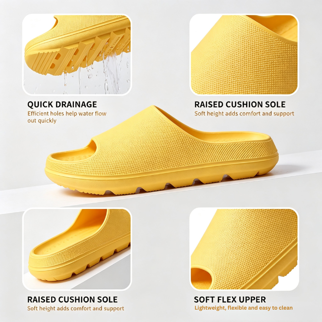 The Cloudies US Quick-Drying Non-Slip Bathroom Cloud Slides