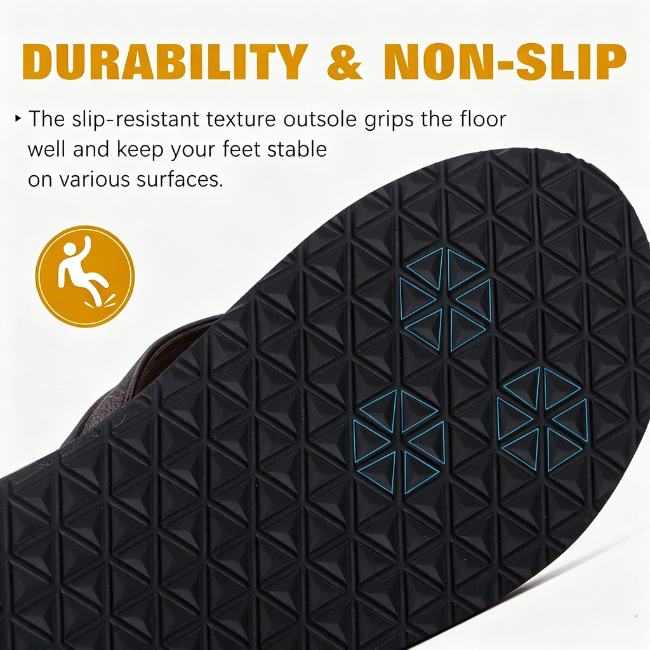 THE CLOUDIES | MEN'S ORTHOPEDIC LEATHER FLIP FLOPS - SUPPORTIVE BEACH SANDALS