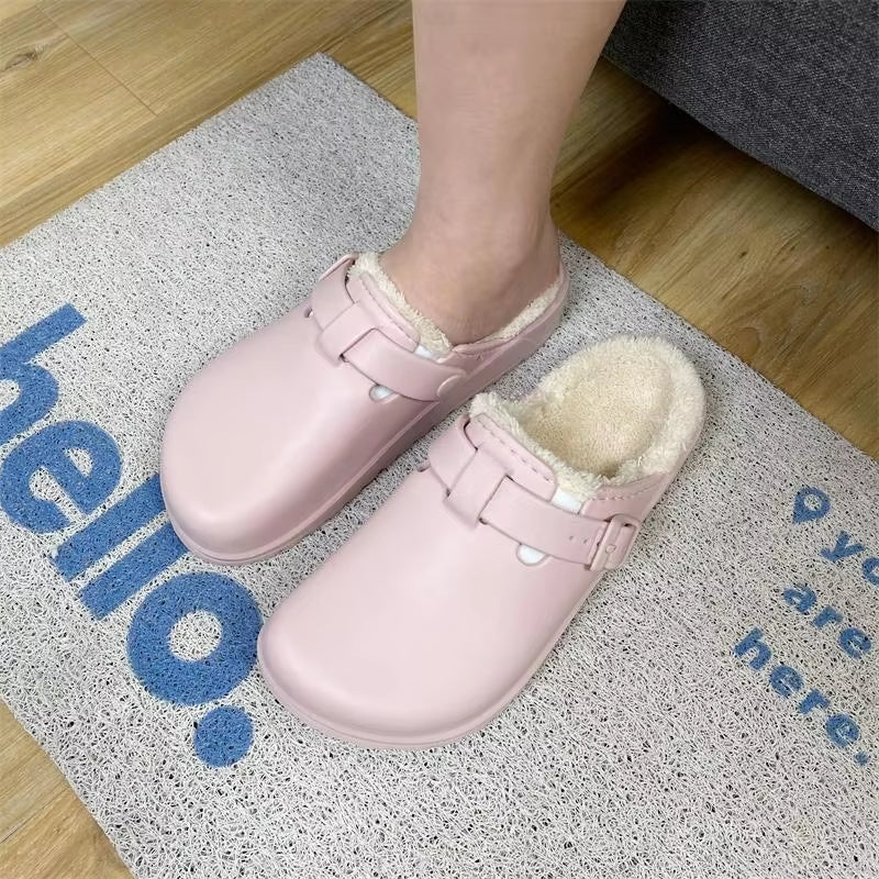 FUR-LINED CLOUD CLOGS – THICK SOLE NON-SLIP ORTHOPEDIC EVA SLIPPERS