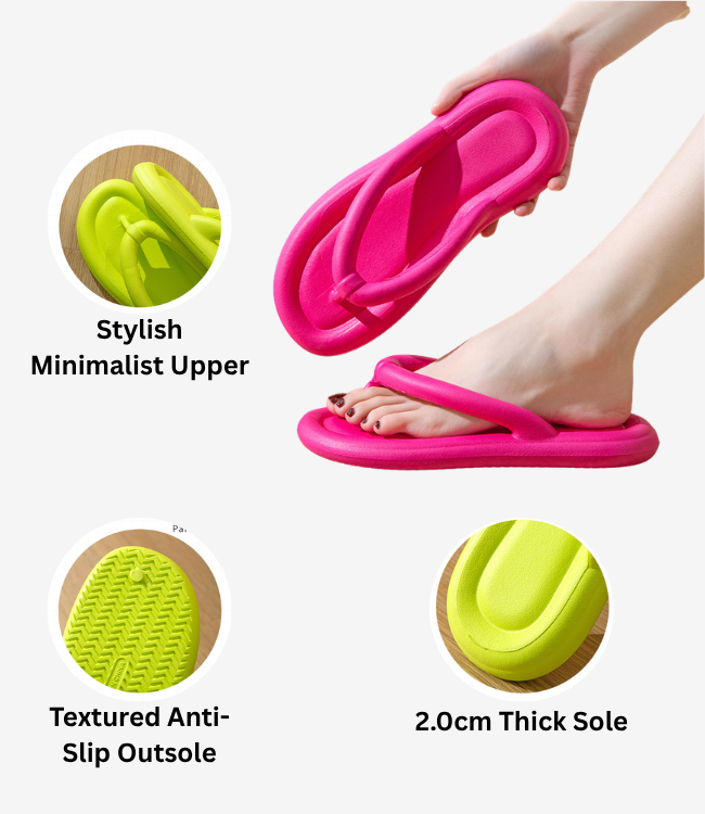 THE CLOUDIES | ULTRA-SOFT THICK SOLE SLIDES - ANTI-SLIP SUMMER SLIPPERS