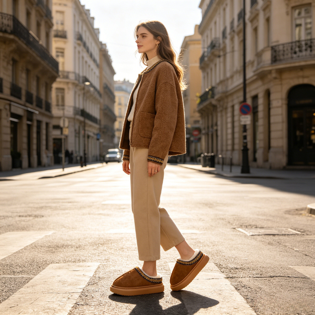 THE CLOUDIES | ETHNO-CHIC WINTER SLIPPERS WITH PLUSH LINING & THICK SOLE