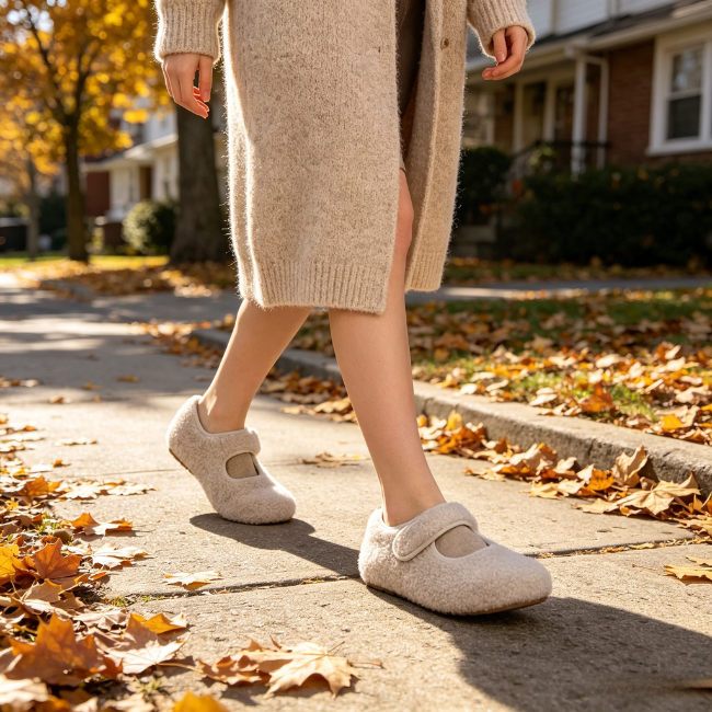 THE CLOUDIES | PLUSH MARY JANE BIRKENSTOCKS - COMFORTABLE WINTER SLIPPERS FOR WOMEN
