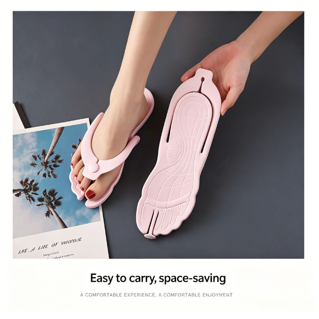 THE CLOUDIES | FOLDABLE PACKABLE FLIP FLOPS - ULTRA-LIGHTWEIGHT TRAVEL SLIPPERS