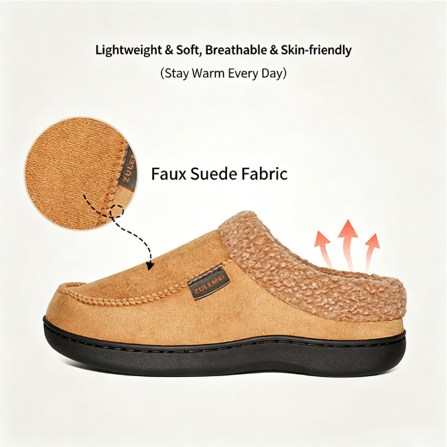 THE CLOUDIES | UNISEX WINTER PLUSH SLIPPERS - COZY SOFT HOUSE SHOES WITH ANTI-SLIP SOLE