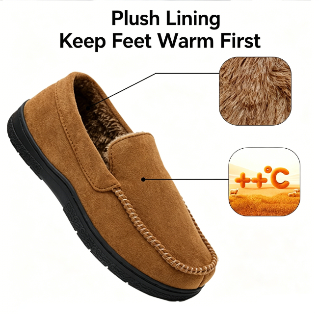 THE CLOUDIES | MEN'S MOCCASIN HOME SLIPPERS WITH ANTI-SHOCK SOLE