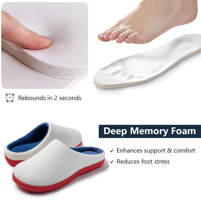 THE CLOUDIES DEEP MEMORY FOAM WINTER SLIPPERS - COZY INDOOR HOUSE SHOES FOR MEN & WOMEN