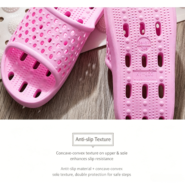 THE CLOUDIES | UNISEX QUICK-DRAINING BATHROOM SLIPPERS - SOFT EVA MASSAGE SLIDES