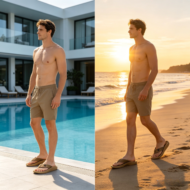 The Cloudies US | Men's Urban Premium Flip Flops - Non-Slip Outdoor Beach Sandals