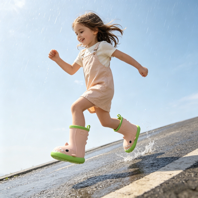 THE CLOUDIES | KIDS' WATERPROOF SHARK RAIN BOOTS