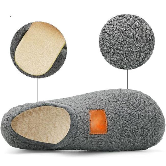 THE CLOUDIES | UNISEX SLIP-ON WINTER SLIPPERS - COZY PLUSH & FLEXIBLE RUBBER SOLE
